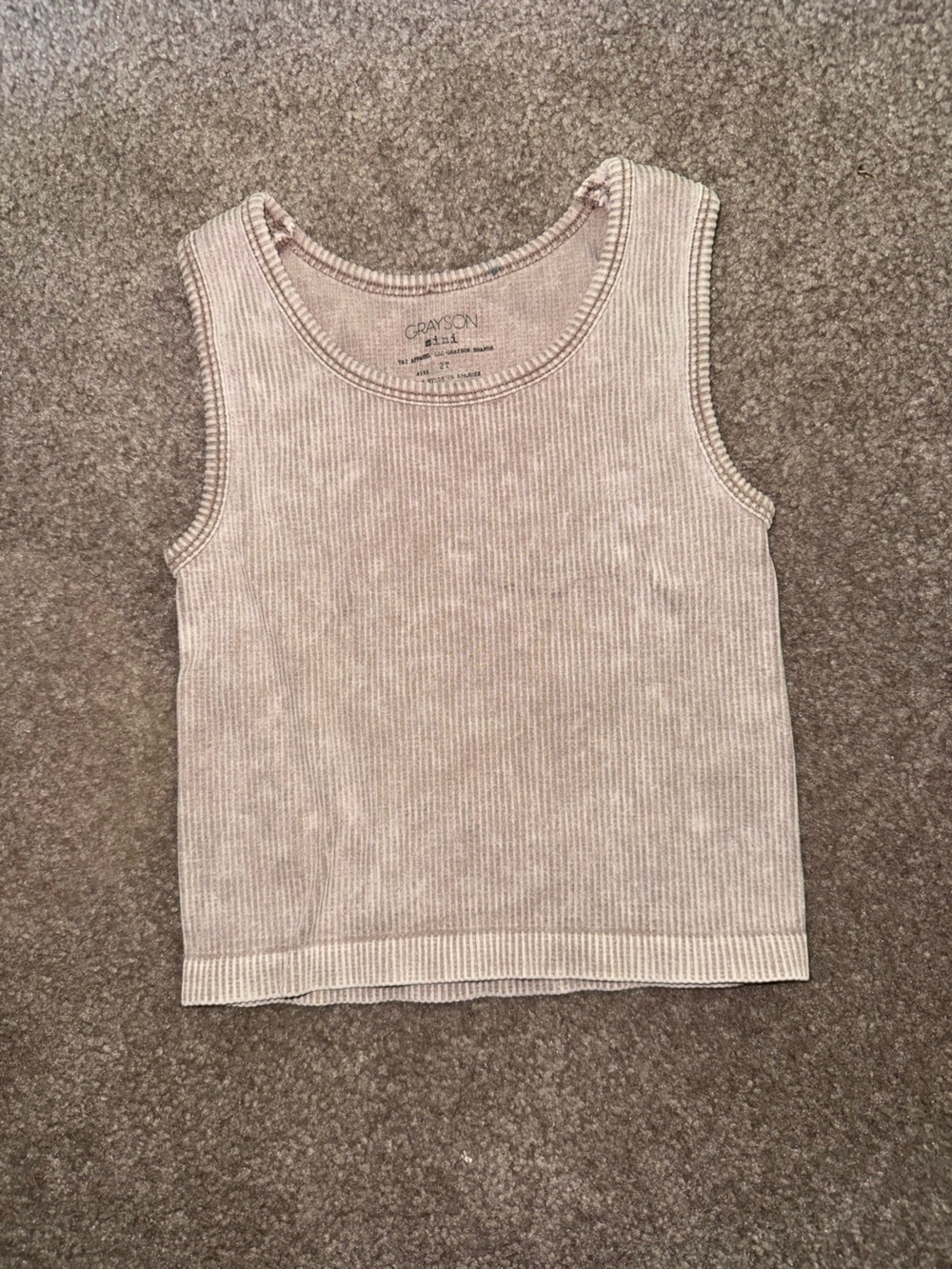 Cozy Ribbed Tank Top in Light Beige - Canyon River Blues